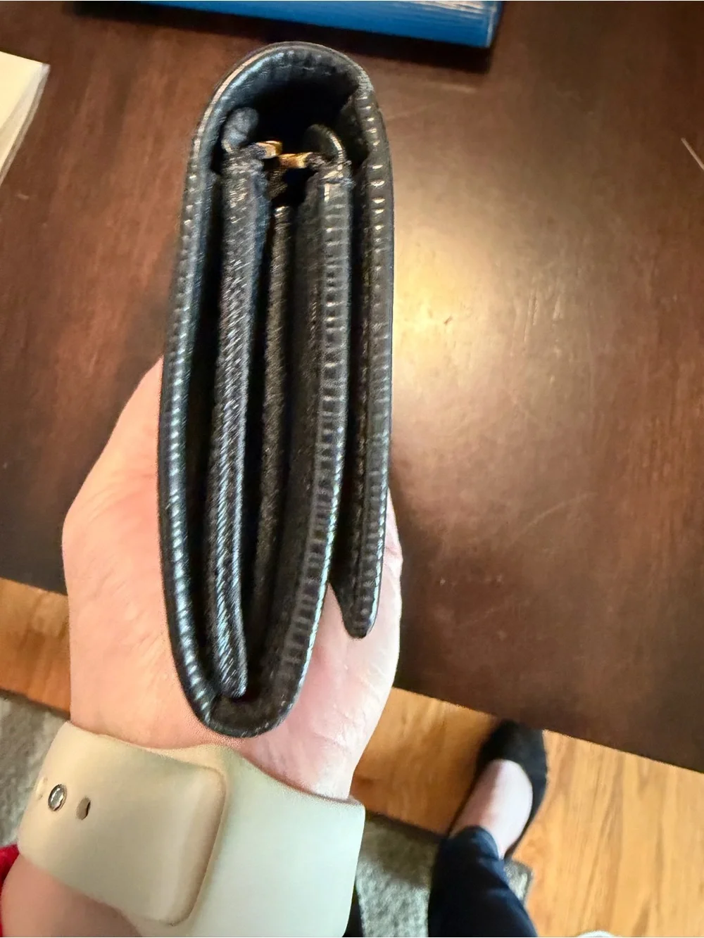 Authentic Louis Vuitton Black Epi Leather Clutch Wallet